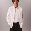 Camicia classica button-down a righe in tessuto Oxford Camicia classica button-down a righe in tessuto Oxford
