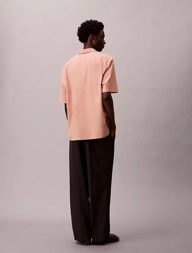 Camicia classica button-down a righe in tessuto Oxford Camicia classica button-down a righe in tessuto Oxford