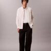 Camicia classica button-down a righe in tessuto Oxford Camicia classica button-down a righe in tessuto Oxford