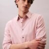 Camicia classica button-down a righe in tessuto Oxford Camicia classica button-down a righe in tessuto Oxford