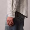 Camicia classica button-down a righe in tessuto Oxford