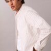 Camicia classica button-down a righe in tessuto Oxford Camicia classica button-down a righe in tessuto Oxford