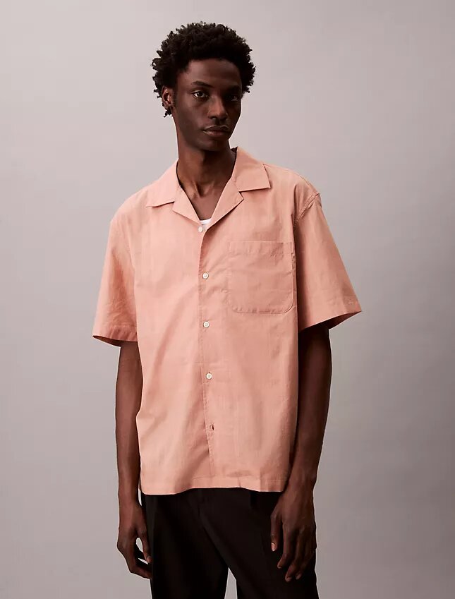 Camicia classica button-down a righe in tessuto Oxford Camicia classica button-down a righe in tessuto Oxford