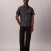Camicia classica button-down in chambray
