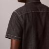 Camicia classica button-down in chambray