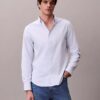 Camicia classica button-down in cotone elasticizzato a righe Camicia classica button-down in cotone elasticizzato a righe