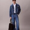 Camicia classica button-down in cotone elasticizzato a righe Camicia classica button-down in cotone elasticizzato a righe