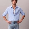 Camicia classica button-down in popeline lavato Camicia classica button-down in popeline lavato