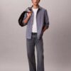 Camicia classica button-down in popeline lavato