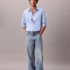 Camicia classica button-down in popeline lavato Camicia classica button-down in popeline lavato