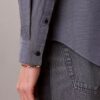 Camicia classica button-down in popeline lavato