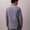 Camicia classica button-down in popeline lavato