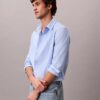 Camicia classica button-down in popeline lavato Camicia classica button-down in popeline lavato