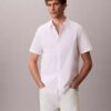 Camicia classica button-down in seersucker