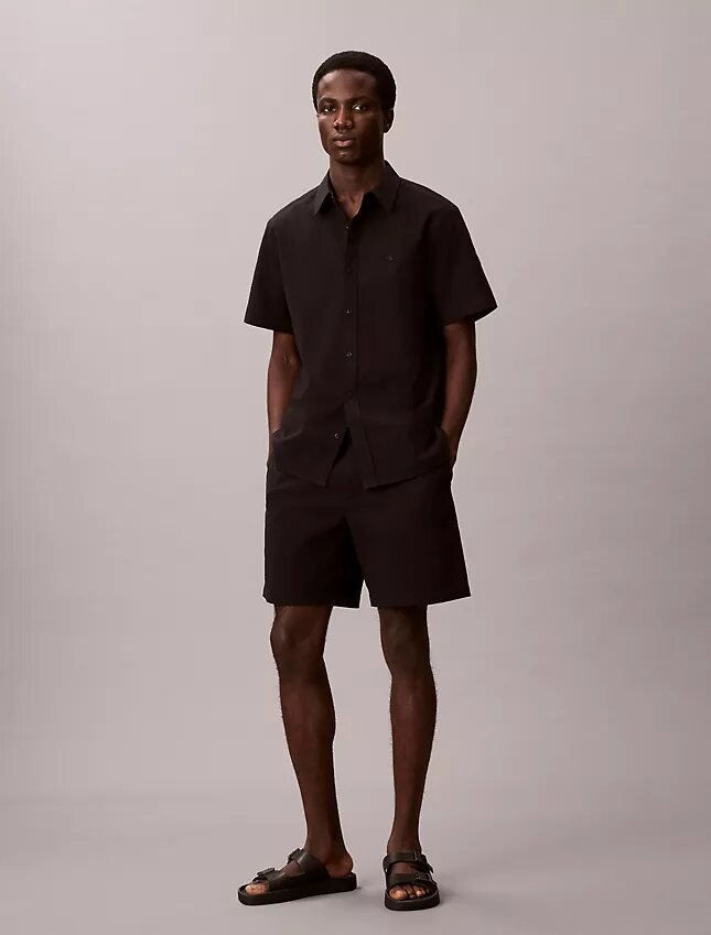 Camicia classica button-down in seersucker Camicia classica button-down in seersucker
