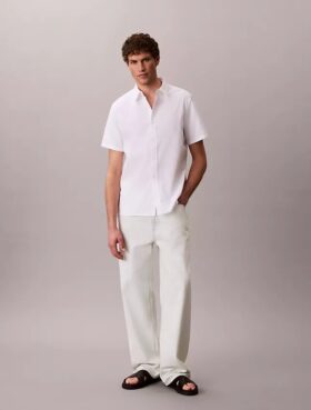 Camicia classica button-down in seersucker