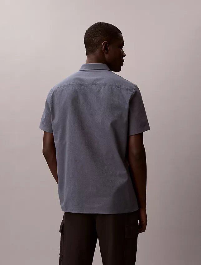 Camicia classica button-down in seersucker Camicia classica button-down in seersucker