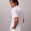 Camicia classica button-down in seersucker a tinta unita