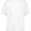 Camicia classica da bambino con righe in rilievo e bottoni Camicia classica da bambino con righe in rilievo e bottoni