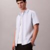 Camicia classica elasticizzata a righe tinte in filo Camicia classica elasticizzata a righe tinte in filo