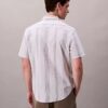 Camicia classica elasticizzata a righe tinte in filo
