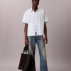 Camicia classica in Denim a maniche corte con bottoni
