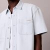 Camicia classica in Denim a maniche corte con bottoni