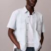 Camicia classica in Denim a maniche corte con bottoni