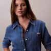 Camicia classica in Denim con bottoni