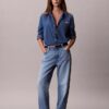 Camicia classica in Denim con bottoni