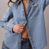 Camicia classica in Denim con bottoni Camicia classica in Denim con bottoni