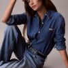 Camicia classica in Denim con bottoni