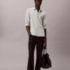 Camicia classica in lino e cotone con colletto button-down Camicia classica in lino e cotone con colletto button-down