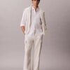 Camicia classica in lino e cotone con colletto button-down Camicia classica in lino e cotone con colletto button-down