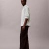Camicia classica in lino e cotone con colletto button-down Camicia classica in lino e cotone con colletto button-down