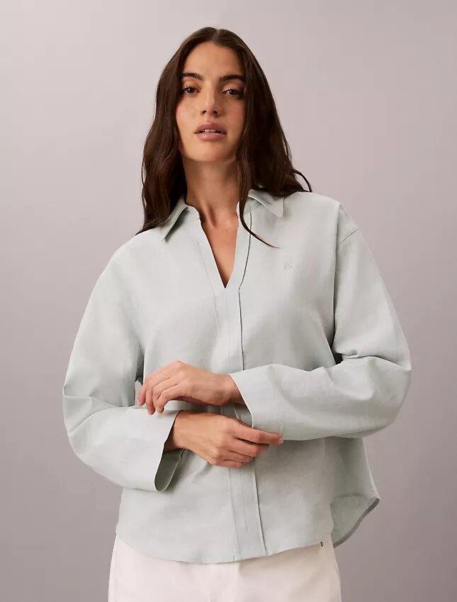 Camicia classica in misto lino Camicia classica in misto lino