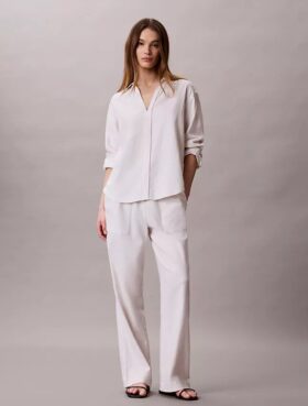 Camicia classica in misto lino