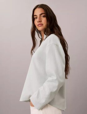 Camicia classica in misto lino