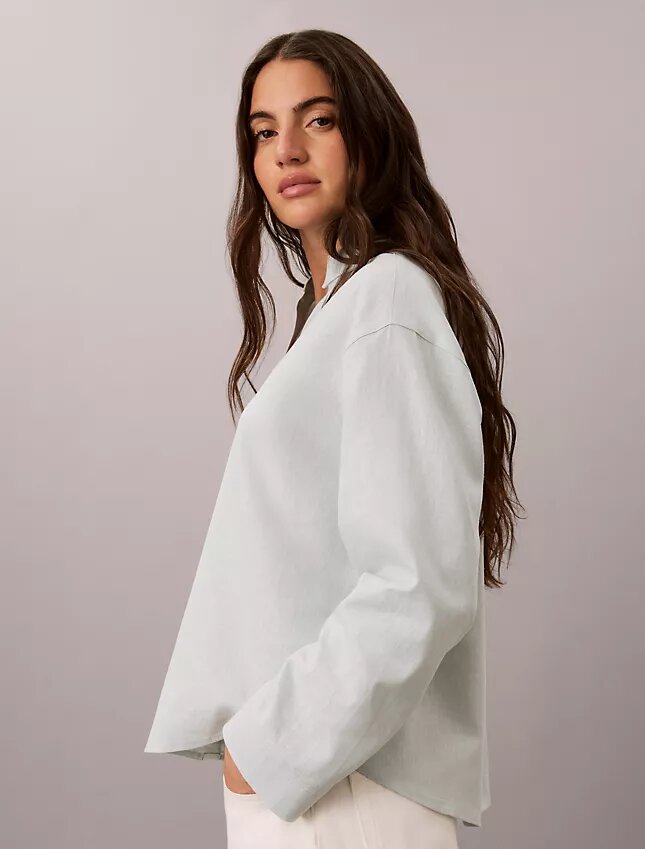 Camicia classica in misto lino Camicia classica in misto lino