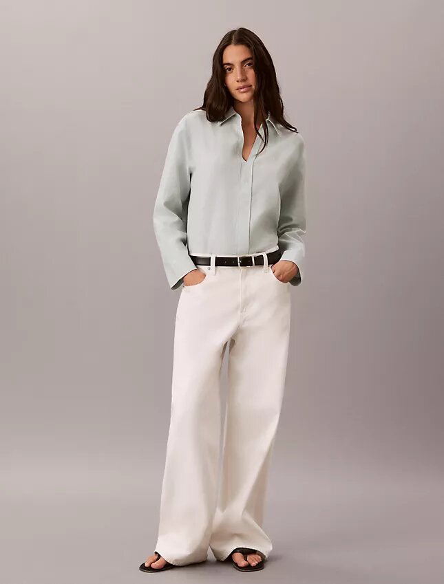 Camicia classica in misto lino Camicia classica in misto lino