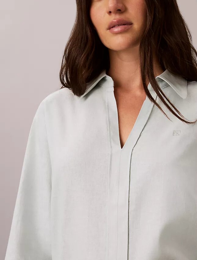 Camicia classica in misto lino Camicia classica in misto lino