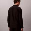 Camicia classica in misto lino a tinta unita