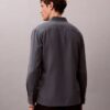 Camicia classica in misto lino a tinta unita