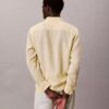 Camicia classica in misto lino a tinta unita