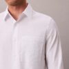 Camicia classica in seersucker tinta unita