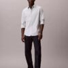 Camicia classica Oxford a tinta unita con colletto button-down