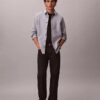 Camicia classica Oxford a tinta unita con colletto button-down