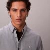 Camicia classica Oxford a tinta unita con colletto button-down