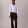 Camicia comoda a righe in cotone con bottoni Camicia comoda a righe in cotone con bottoni