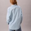 Camicia comoda a righe in cotone con bottoni Camicia comoda a righe in cotone con bottoni